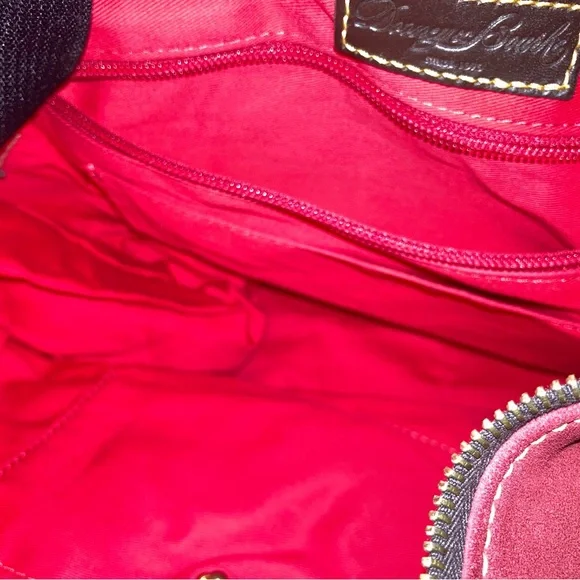 Red Suede Dooney & Bourke Shoulder Bag - Picture 7 of 9
